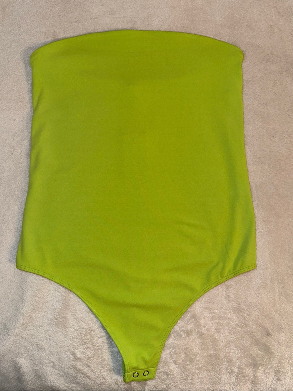Express Body Contour Bright Green Thong Bodysuit